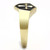 Men's Gold IP Stainless Steel Cross Design Ring with Jet Black Epoxy - Size 10 (Pack of 2) - IMAGE 4