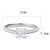 Stainless Steel Solitaire Women's Engagement Ring with Square Cubic Zirconia - Size 10 (Pack of 2) - IMAGE 2
