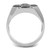Men's Two Tone Ion Plated Gold Stainless Steel Ring with Black Diamond CZ - Size 13 (Pack of 2) - IMAGE 3