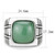 Men's Stainless Steel Ring with Emerald Synthetic Jade - Size 10 (Pack of 2) - IMAGE 2