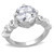 Women's Stainless Steel Prong Engagement Ring with Cubic Zirconia - Size 9 (Pack of 2) - IMAGE 1