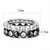 2-Piece Women's Stainless Steel Ring Set with Black Diamond Cubic Zirconia, Size 10 - IMAGE 2