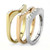 3-Piece Women's Stainless Steel Stackable Ring Set with Crystals, Size 5 - IMAGE 4