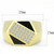 Men's Gold Ion Plated Stainless Steel Ring with Crystals - Size 10 (Pack of 2) - IMAGE 2