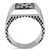 Men's Stainless Steel Ring with Jet Black Semi Precious Onyx Stone - Size 11 (Pack of 2) - IMAGE 3