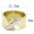 Women's Two-Tone Gold Ion Plated Stainless Steel Ring - Size 6 (Pack of 2) - IMAGE 2