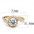 Women's Rose Gold IP Stainless Steel Engagement Ring with Cubic Zirconia - Size 5 (Pack of 2) - IMAGE 2