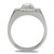 Stainless Steel Men's Ring with Round Cubic Zirconia - Size 11 - IMAGE 3
