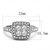 Women's Stainless Steel Halo Ring with CZ Stones - Size 8 (Pack of 2) - IMAGE 2