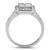 Women's Stainless Steel Halo Ring with CZ Stones - Size 8 (Pack of 2) - IMAGE 3