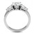Stainless Steel Women's Engagement Ring with Heart Shaped Cubic Zirconia - Size 8 (Pack of 2) - IMAGE 3