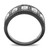 Women's Black Ion Plated Stainless Steel Ring with CZ Stones - Size 5 - IMAGE 3
