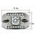 Stainless Steel Men's Ring with Round Cubic Zirconia - Size 9 - IMAGE 2