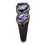 Women's Ion Plated Black Stainless Steel Ring with Amethyst AAA Grade CZ - Size 8 - IMAGE 4