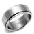 Men's Stainless Steel Ring, Size 8 (Pack of 3) - IMAGE 1