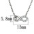 16-Inch Women's Stainless Steel Infinity Necklace with Cubic Zirconia (Pack of 2) - IMAGE 2