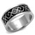 Men's High Polished Stainless Steel Ring with Black Jet Epoxy, Size 9 (Pack of 2) - IMAGE 1