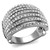 Women's Stainless Steel Pave Ring with Round Top Grade Crystals, Size 9 - IMAGE 1