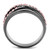 Stainless Steel Women's Infinity Shaped Ring with Light Peach Crystals, Size 7 (Pack of 2) - IMAGE 3