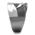Women's Two Tone Light Black Ion Plated Stainless Steel Ring, Size 13 (Pack of 2) - IMAGE 4