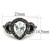 Stainless Steel Engagement Women's Ring with Pear Shaped Cubic Zirconia - Size 8 - IMAGE 2