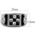 Men's Stainless Steel Ring with Square Black Jet Cubic Zirconia, Size 14 - IMAGE 2