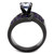 Women's Light Black IP Stainless Steel Ring with Clear and Amethyst CZ - Size 10 - IMAGE 3