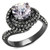 Women's Stainless Steel Engagement Ring with Light Amethyst Crystals - Size 9 (Pack of 2) - IMAGE 1