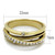 Women's Gold IP Stainless Steel Ring with Clear Crystals - Size 7 - IMAGE 2