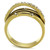 Women's Gold IP Stainless Steel Ring with Clear Crystals - Size 7 - IMAGE 3