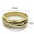 Women's Gold IP Stainless Steel Ring with Clear Crystals - Size 9 - IMAGE 2
