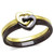 2-Piece Women's Stainless Steel Interlocking Hearts Ring Set, Size 6 - IMAGE 1