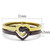 2-Piece Women's Stainless Steel Interlocking Hearts Ring Set, Size 9 - IMAGE 2