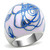 Women's Stainless Steel Ring with Blue and Pink Epoxy - Size 6 (Pack of 2) - IMAGE 1