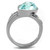 Women's Stainless Steel Engagement Ring with Sea Blue Crystal and Clear Stones - Size 7 (Pack of 2) - IMAGE 3