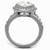 Women's Stainless Steel Engagement Ring with Clear Crystals - Size 8 - IMAGE 3