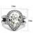 Women's Stainless Steel Engagement Ring with Clear Crystals - Size 9 - IMAGE 2