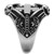 Men's Stainless Steel Cross and Skull Design Ring with Black Jet Epoxy - Size 8 (Pack of 2) - IMAGE 4