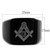 Men's Black Ion Plated Stainless Steel Masonic Ring - Size 8 - IMAGE 2
