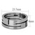 High Polished Stainless Steel Men's Ring - Size 8 (Pack of 2) - IMAGE 2