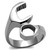 Men's High Polished Stainless Steel Freeform Ring - Size 10 (Pack of 2) - IMAGE 1