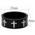 Men's Two-Tone IP Black Plated Stainless Steel Cross Shaped Ring - Size 10 (Pack of 3) - IMAGE 2