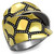 Women's Two Tone Gold IP Stainless Steel Ring with Black Jet Epoxy - Size 7 - IMAGE 1