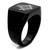 Men's Black Ion Plated Stainless Steel Masonic Ring - Size 10 - IMAGE 3