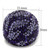 Women's Black IP Stainless Steel Ring with Tanzanite Crystals - Size 7 - IMAGE 2