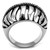 Men's High Polished Stainless Steel Ring with Jet Black Epoxy - Size 13 (Pack of 2) - IMAGE 3