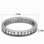 Women's Stainless Steel Wedding Ring with Cubic Zirconia - Size 12 (Pack of 2) - IMAGE 2