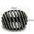 Women's Stainless Steel Dome Shaped Pave Ring with Black Diamond Crystals - Size 5 - IMAGE 2