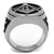 Men's Stainless Steel Masonic Design with Epoxy Black Jet Ring - Size 11 (Pack of 2) - IMAGE 3