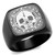 Men's Black Ion Plated Skull Design Stainless Steel Ring - Size 10 - IMAGE 1